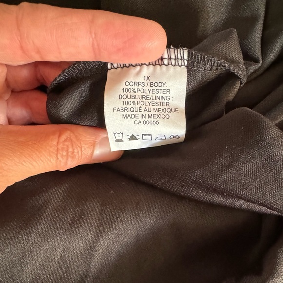 🟢 Pennington’s 1x black printed sleeveless dress. 🟢 - Picture 8 of 11